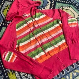 Early 00’s Vintage Tommy Hilfiger Striped Hooded Cardigan size Large